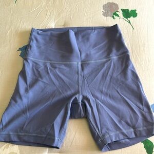 Lululemon blue biker shorts